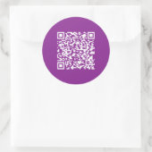 Sticker Rond Code QR instantané avec votre URL de site Web | Po (Sac)
