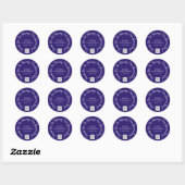 Sticker Rond Code QR Logo Blue pour une journée spéciale Merci (Feuille)