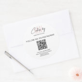 Sticker Rond Code QR Logo Monogramme Gâteau Boulangerie Entrepr (Enveloppe)