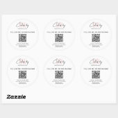 Sticker Rond Code QR Logo Monogramme Gâteau Boulangerie Entrepr (Feuille)