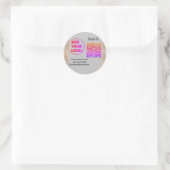 Sticker Rond Code QR minimal simple ajouter logo scanner nom du (Sac)