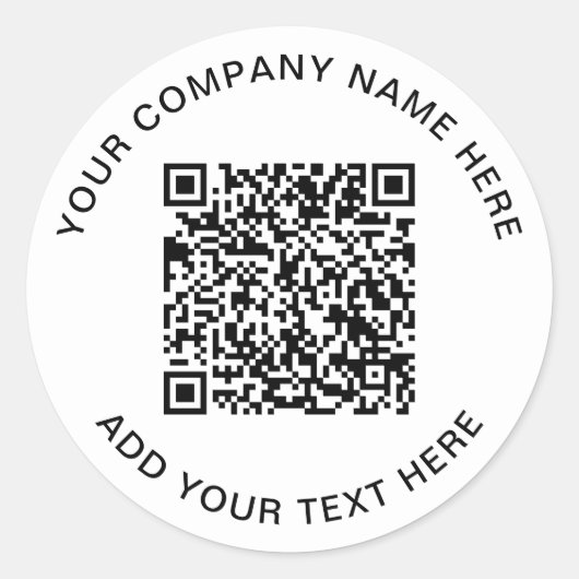 Sticker Rond Code QR moderne promu (Devant)