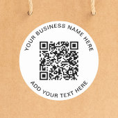 Sticker Rond Code QR ou logo promotionnel