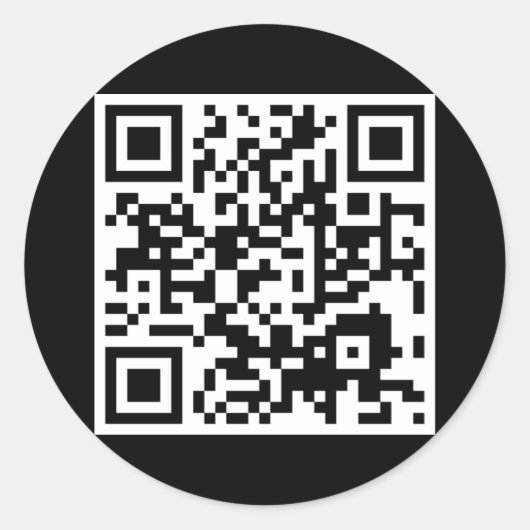 Sticker Rond code QR personnalisable (Devant)