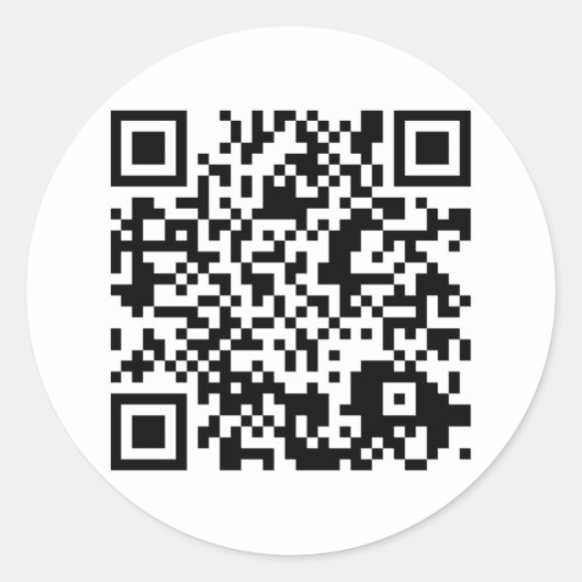 Sticker Rond code QR personnalisable (Devant)