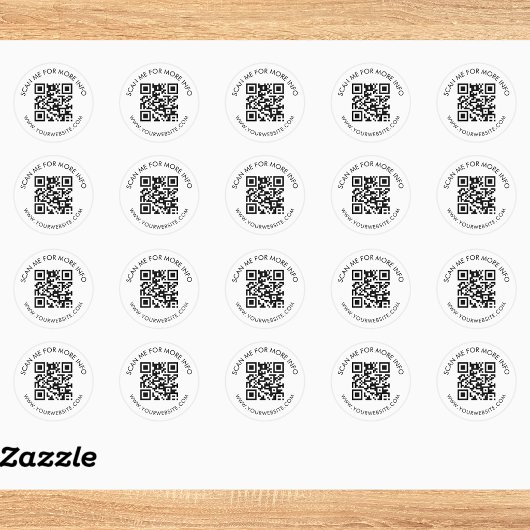 Sticker Rond Code QR personnalisé