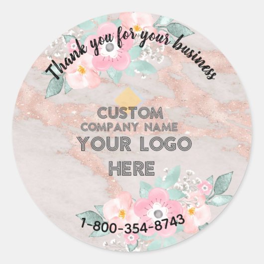 Sticker Rond Code QR personnalisé avec logo pour remercier vos  (Devant)