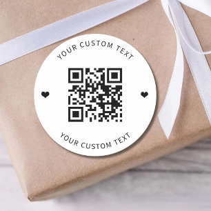 Sticker Rond Code QR personnalisé Emballage de produits pour pe