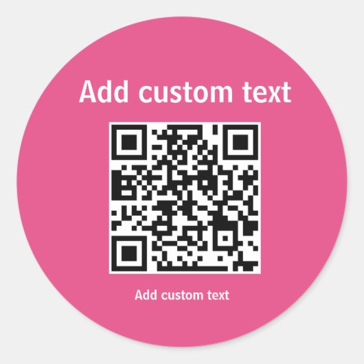 Sticker Rond code QR personnalisé personnalisation site Web Cla (Devant)