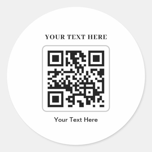 Sticker Rond code QR personnalisé pour un site de mariage  (Devant)