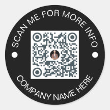 Code QR personnalisé Rond Noir étanche Affaires