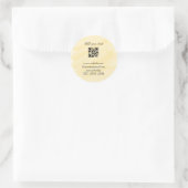 Sticker Rond code QR personnalisé simple ajouter votre nom text (Sac)
