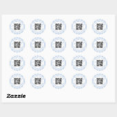 Sticker Rond Code QR pour la Future Mariée d'Acheter un Verre à (Feuille)