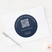 Sticker Rond Code QR promotionnel pour logo d'affaires simple d (Enveloppe)