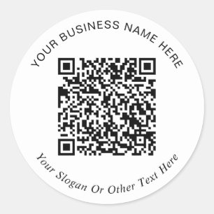Sticker Rond Code QR promotionnel simple