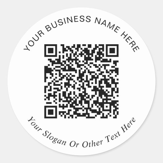 Sticker Rond Code QR simple promotionnel (Devant)