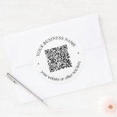 Sticker Rond Code QR téléchargé Plus Texte circulaire modifiabl (Enveloppe)