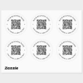 Sticker Rond Code QR téléchargé Plus Texte circulaire modifiabl (Feuille)