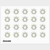 Sticker Rond Code QR Vert Sauge Allons Connecter Petite Entrepr (Feuille)