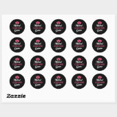 Sticker Rond Coder Médicale Coder Queen Coding Coder Coder prog (Feuille)