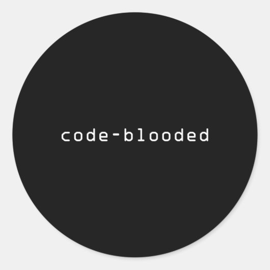 Sticker Rond Codeur programmeur de codage de programmation à co (Devant)