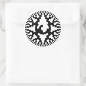 Sticker Rond Codeur rotatif de code gris 8 bits (Sac)