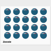 Sticker Rond Codher Girl Programmer Femmes Ingénieur de tige Am (Feuille)