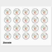 Sticker Rond COED Cheers to Baby est Brassage Bières Bouteilles (Feuille)