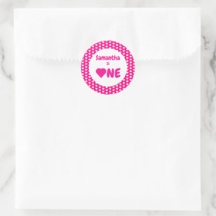 Sticker Rond Coeur 1er anniversaire