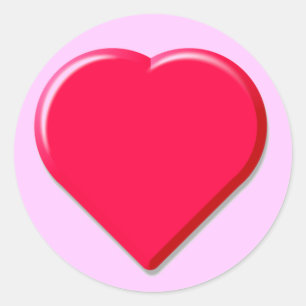 Sticker Rond Coeur 3D
