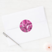 Sticker Rond Coeur 3D rose pour la Saint Valentin (Enveloppe)