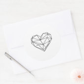 Sticker Rond Coeur à faible teneur en poly (Enveloppe)