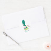 Sticker Rond Coeur Alien mou (Enveloppe)