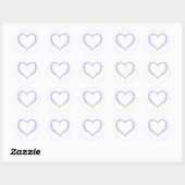 Sticker Rond Coeur Amethyst Gem (Feuille)