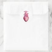 Sticker Rond coeur anatomique brillant (Sac)