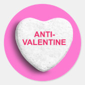 STICKER ROND COEUR ANTI-VALENTINE (Devant)