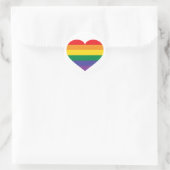 Sticker Rond Coeur arc-en-ciel (Sac)