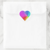 Sticker Rond Coeur arc-en-ciel (Sac)