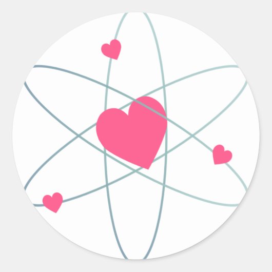Sticker Rond Coeur atomique (Devant)