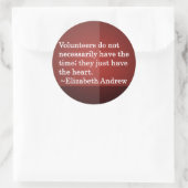 Sticker Rond Coeur bénévole (Sac)