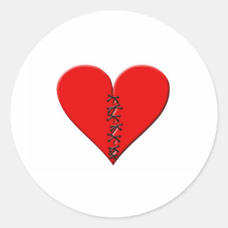 Sticker Rond Coeur brisé