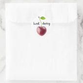 Sticker Rond Coeur cerise (Sac)