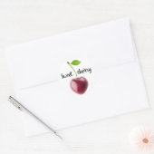 Sticker Rond Coeur cerise (Enveloppe)