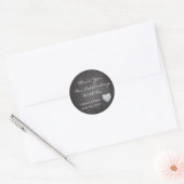 Sticker Rond Coeur Chalkboard personnalisé Faveurs de mariage (Enveloppe)
