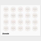 Sticker Rond Coeur Chic de Gold (Feuille)