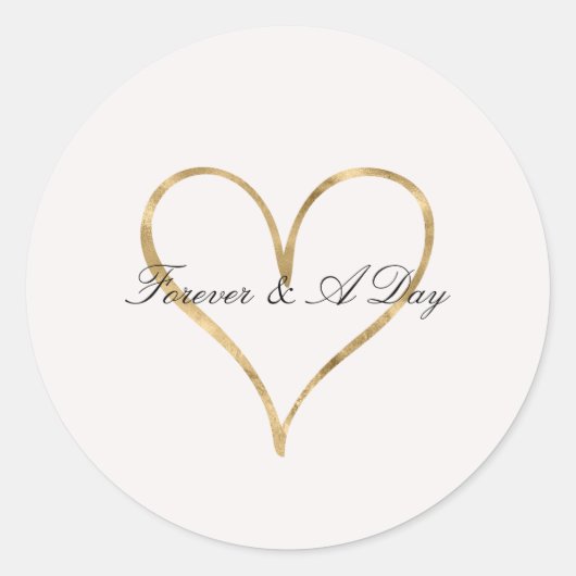 Sticker Rond Coeur Chic de Gold (Devant)