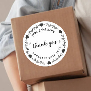 Sticker Rond Cœur Créez Votre Propre Fait Maison Avec Amour Mer