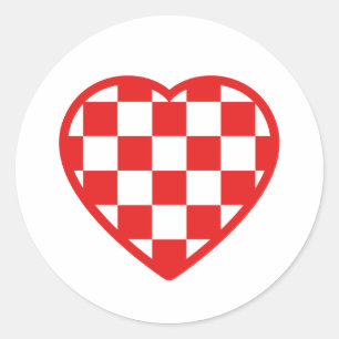 Sticker Rond Cœur croate