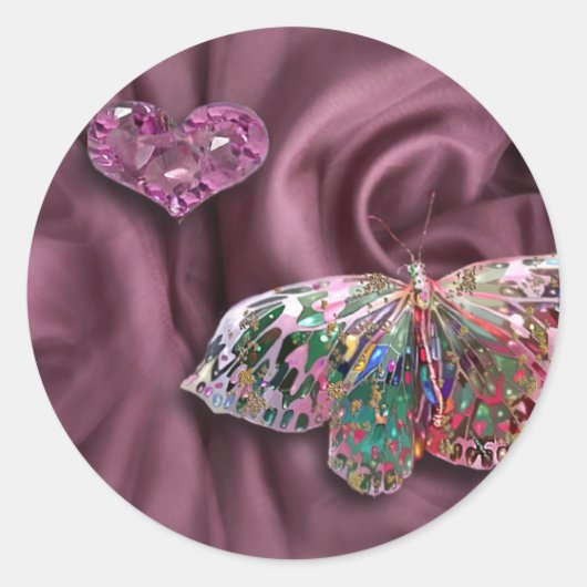 Sticker Rond Coeur d'Améthyste ! (Devant)