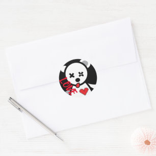 Sticker rond Coeur d'amour